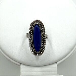 Vintage Uncas Sterling Silver Lapis Lazuli Adjustable Ring
